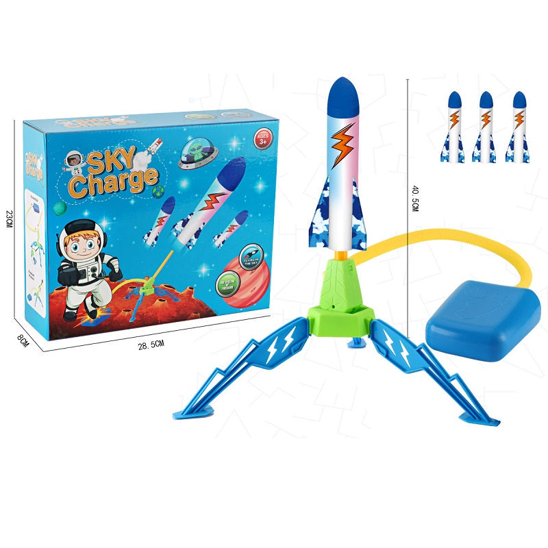 EVA Soft Projectile Flash Gun Toy Outdoor Sport Two Foot Rocket Launcher