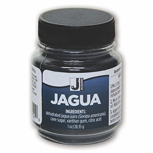 Jagua Pre-Mixed Powder by Jacquard, Natural Colorant for Body Art Designs, 1 Ounce