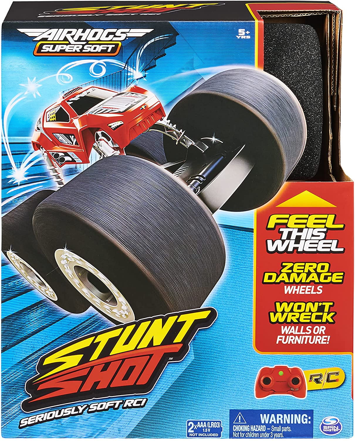 Air Hogs Super Soft, Stunt Shot Indoor Remote Control Car with Soft Wheels, Toys for Boys, Aged 5 and up