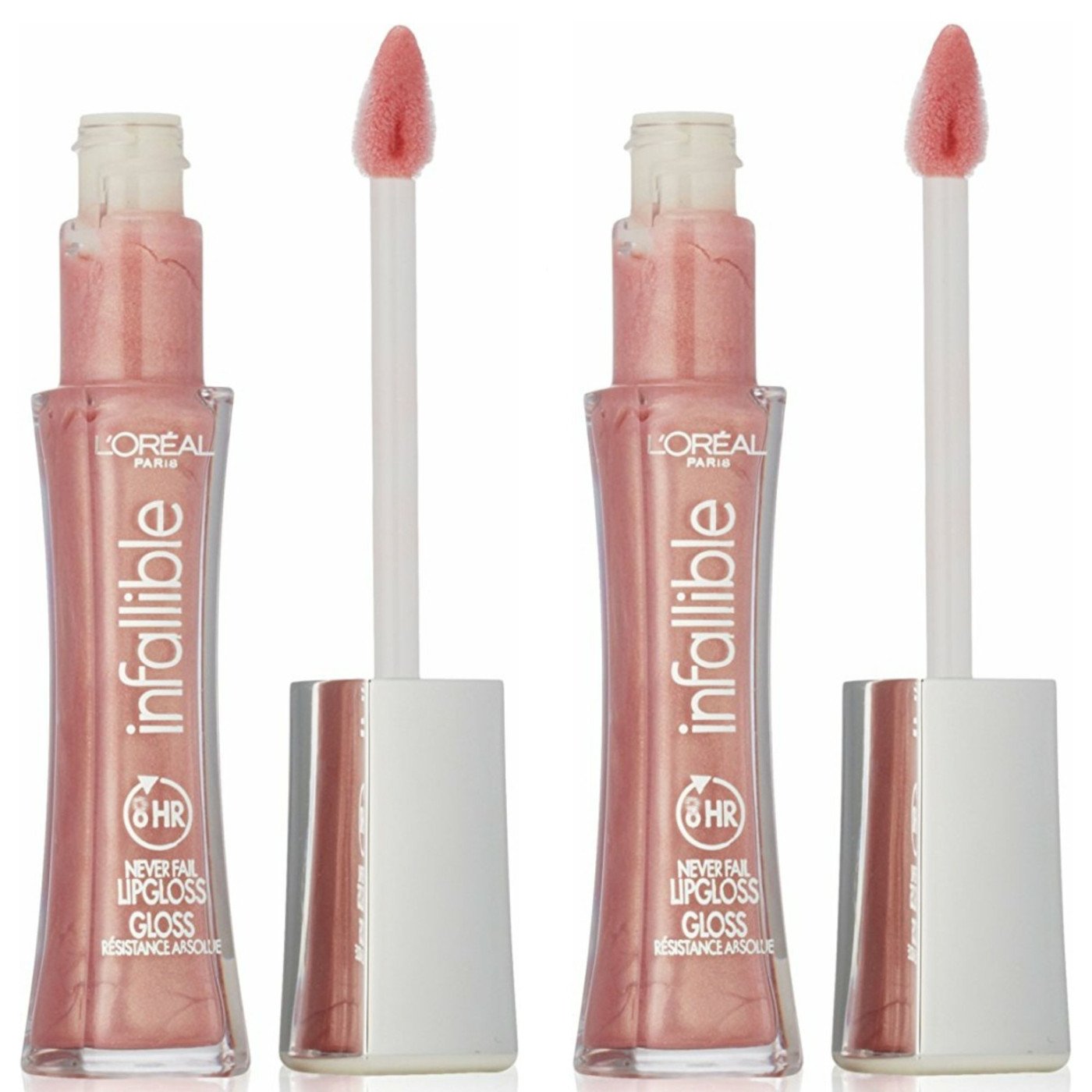 L'Oréal Paris Infallible 8 HR Pro Lip Gloss, Petal (Pack of 2)